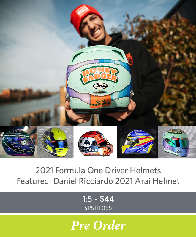 2021 Formula One Driver Helmets – 1:5 Scale - Pre Order Now