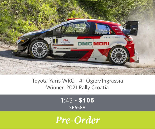 SP6588 – Toyota Yaris WRC - #1 Ogier / Ingrassia – Winner, 2021 Rally Croatia - Pre Order