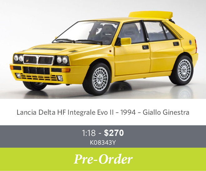 K08343Y – Lancia Delta HF Integrale Evo II – 1994 – Giallo Ginestra - Pre Order