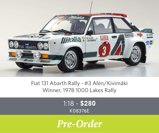 K08376E – Fiat 131 Abarth Rally - #3 Alén / Kivimäki – Winner, 1978 1000 Lakes Rally - Pre Order