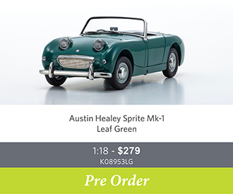 Austin Healey Sprite Mk-1 - Leaf Green 1:18 - $279 K08953LG - Pre Order Now