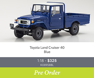 Toyota Land Cruiser 40 – Blue 1:18 - $325 K08958BL - Pre Order Now