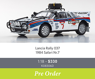 Lancia Rally 037 1984 Safari Nr.7 1:18 - $330 K08306D - Pre Order Now
