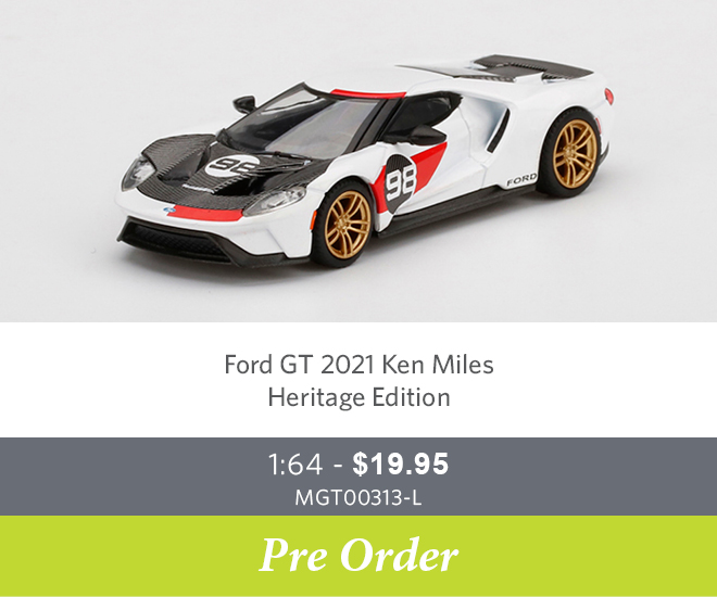 Ford GT 2021 Ken Miles Heritage Edition 1:64 -$19.95 MGT00313-L- Pre Order Now