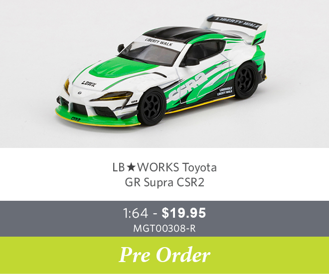 LB★WORKS Toyota GR Supra CSR2 1:64 - $19.95 MGT00308-R - Pre Order Now