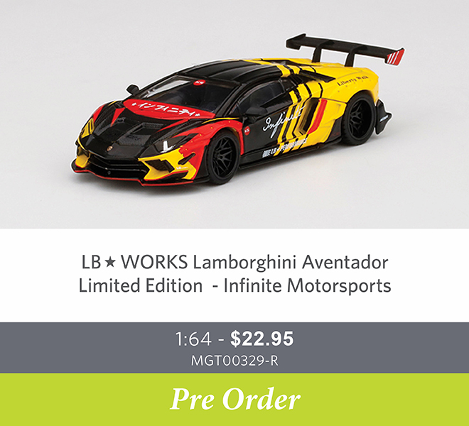 LB★WORKS Lamborghini Aventador Limited Edition - Infinite Motorsports - 1:64 Scale Diecast Model Car - Pre Order Now