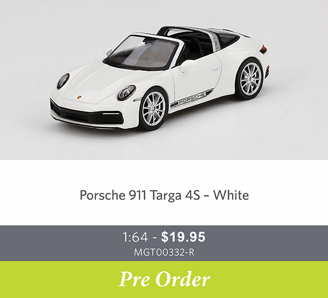 Porsche 911 Targa 4S - White - Pre Order Now