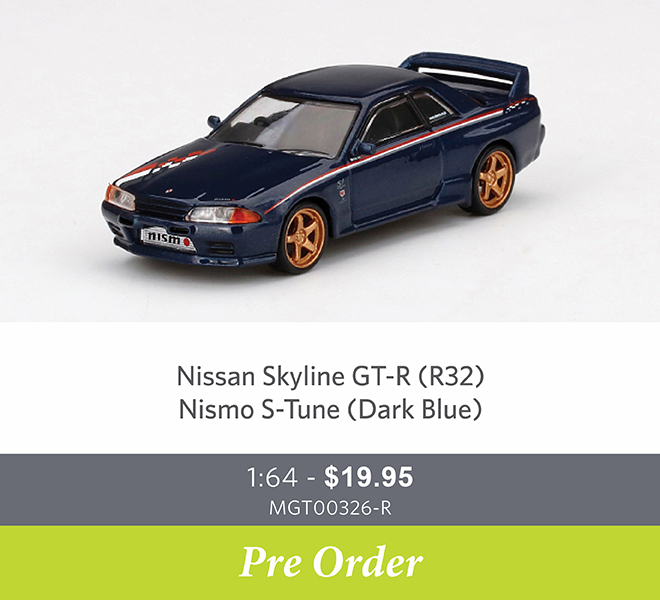Nissan Skyline GT-R (R32) Nismo S-Tune (Dark Blue) - 1:64 Scale Diecast Model Car - Pre Order Now