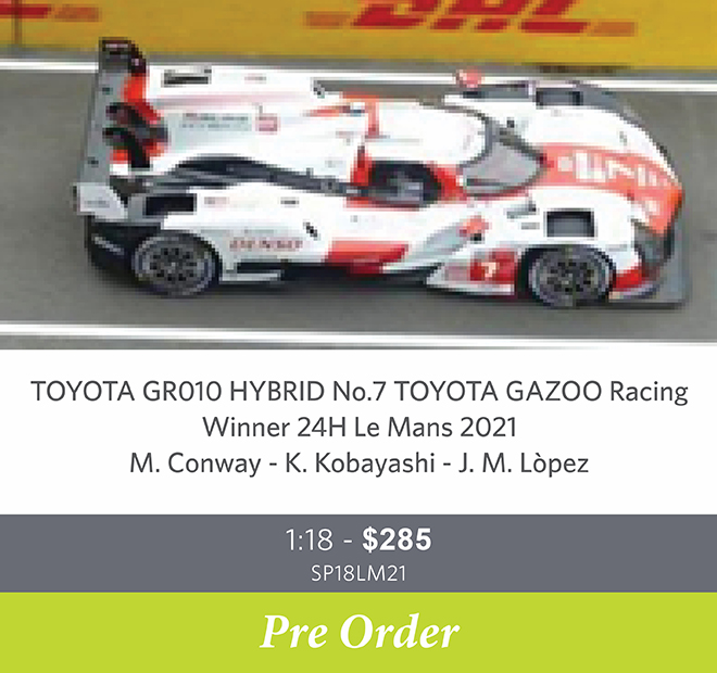 TOYOTA GR010 HYBRID No.7 TOYOTA GAZOO Racing - Winner 24H Le Mans 2021 - M. Conway - K. Kobayashi - J. M. Lòpez - Pre Order Now