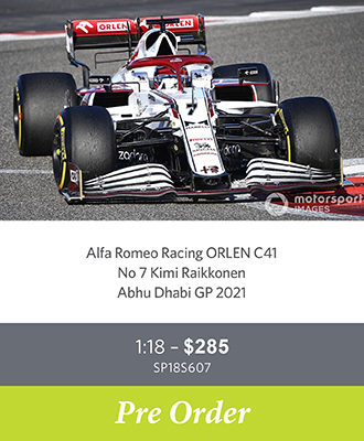 Alfa Romeo Racing ORLEN C41 No 7 Kimi Raikkonen – Abhu Dhabi GP 2021 - Pre Order Now