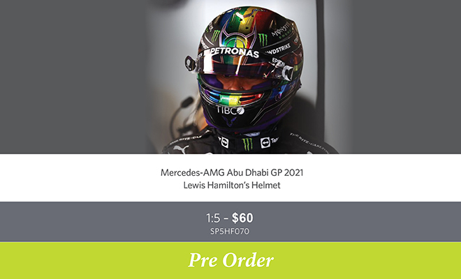 Mercedes-AMG Abu Dhabi GP 2021 Lewis Hamilton’s Helmet - Pre Order Now