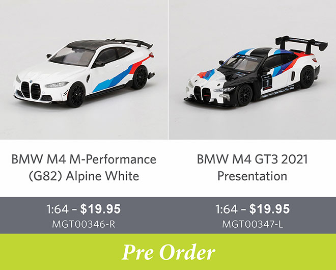 BMW M4 M-Performance (G82) Alpine White & BMW M4 GT3 2021 Presentation - Pre Order Now