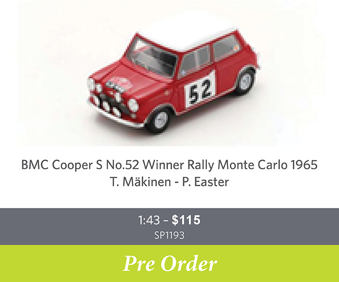 BMC Cooper S No.52 Winner Rally Monte Carlo 1965 T. Mäkinen - P. Easter - Pre Order Now