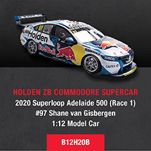 Holden ZB Commodore Supercar - 2020 Superloop Adelaide 500 (Race 1) - #97 Shane van Gisbergen - 1:12 Model Car