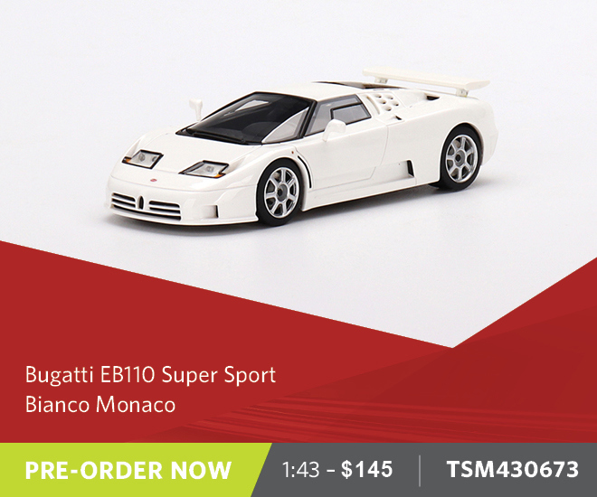 Bugatti EB110 Super Sport Bianco Monaco - 1:43 Scale Resin Model Car - Pre Order Now