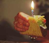 GIF happy birthday, taco, birthday, best animated GIFs happy belated birthday, taco bell, happy early birthday, free download 