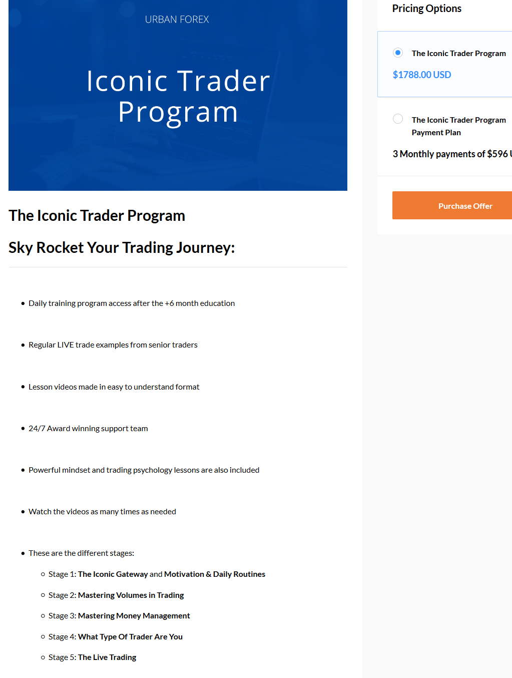 Urban forex - Iconic Trader Program