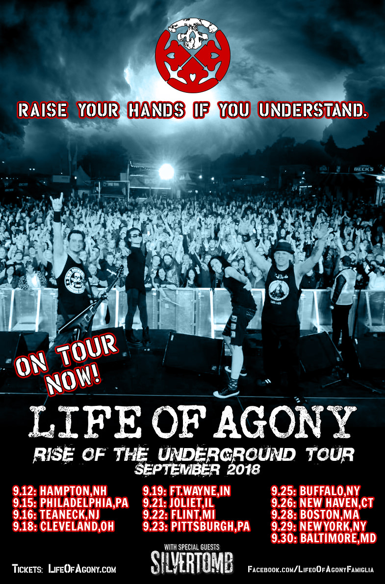 Life Of Agony Kick Off East Coast Leg of "Rise of the Underground" Tour Tonight!