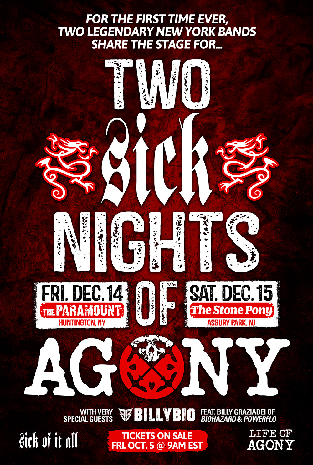 Life of Agony and Sick Of It All Team Up For "Two Sick Nights of Agony" in December