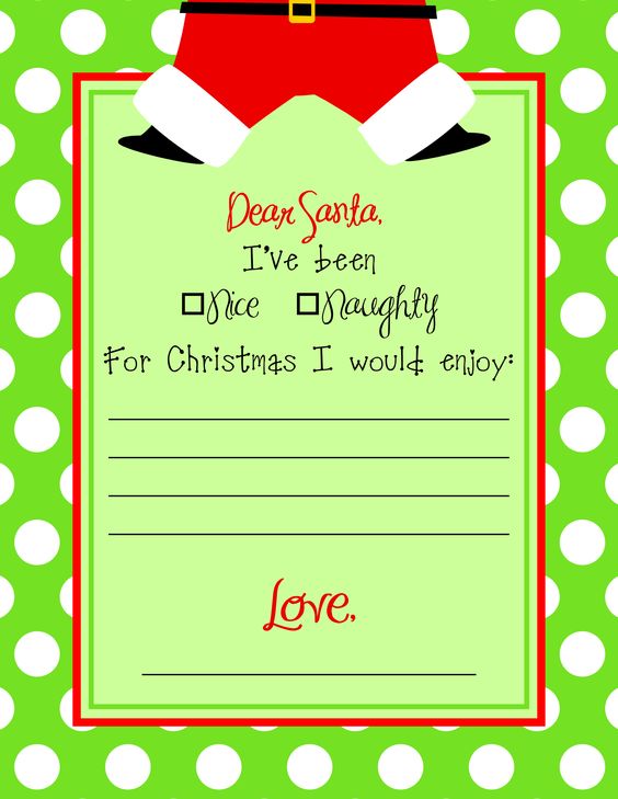 FREE printable Letter to Santa by DimplePrints #lettertosanta #santa #Christmas #dimpleprints