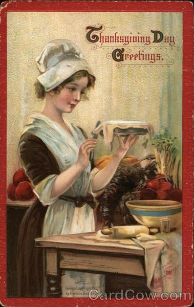 Thanksgiving Day Greetings Frances Brundage Pilgrims