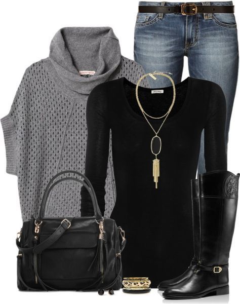 Cozy Cowl Neck Sweater Casual Fall Outfit | Outfits Pedia
