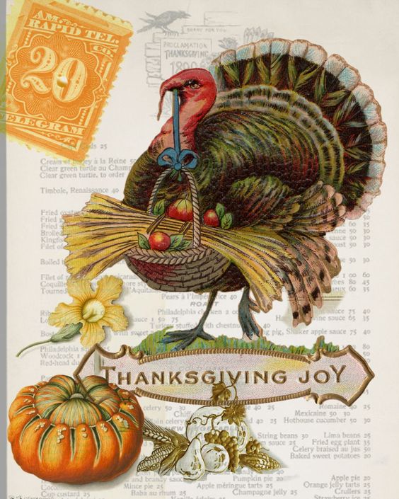 Paper Thanksgiving Turkey Print