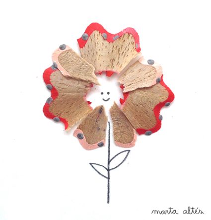 Playing With Pencil Shavings, A Series of Illustrations by Marta AltÃ©s