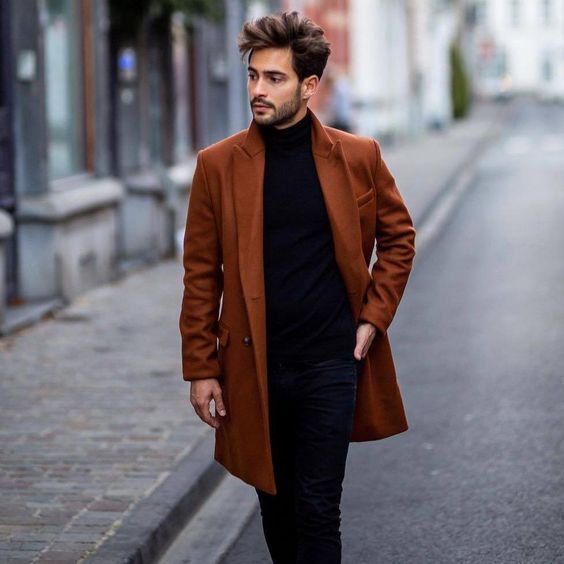 Fashion Lapel Collar Plain Slim Packets Woolen Long Coat â€“ Halobros