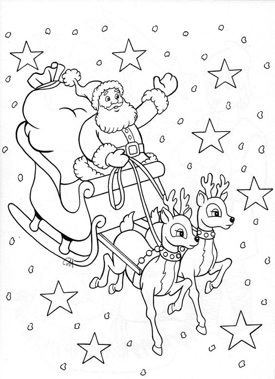 Santa & sleigh - perhaps for stocking...