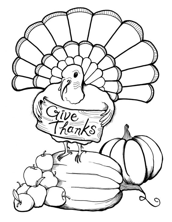 Give Thanks - November Coloring Pages