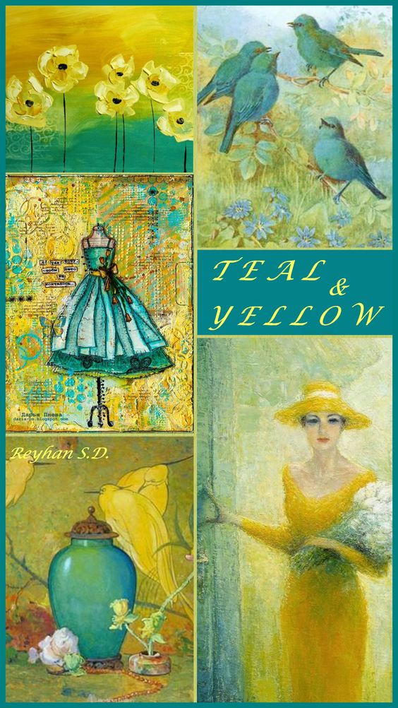 '' Teal & Yellow '' by Reyhan S.D.