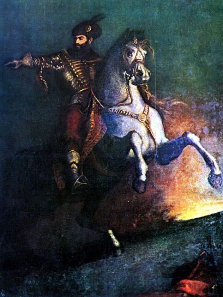 Mihai Viteazul (1593-1601) (pictură de Mihail Lapatty, 1852, Muzeul Naţional Militar Bucureşti)