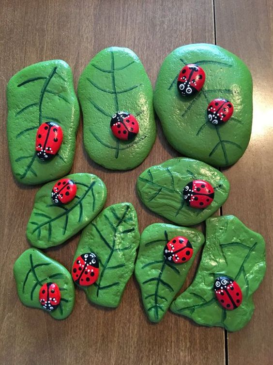 55 Ladybug Painted Rocks Ideas | How to Make It