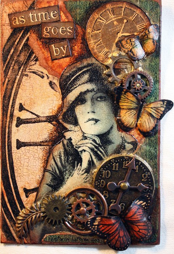 Victoria's Art Visions ~ what a great idea! I have some old things of my grandma's, and also my father-in-law's. 3-d collage w/ portrait shadow-box memory thingy!!~ Bev