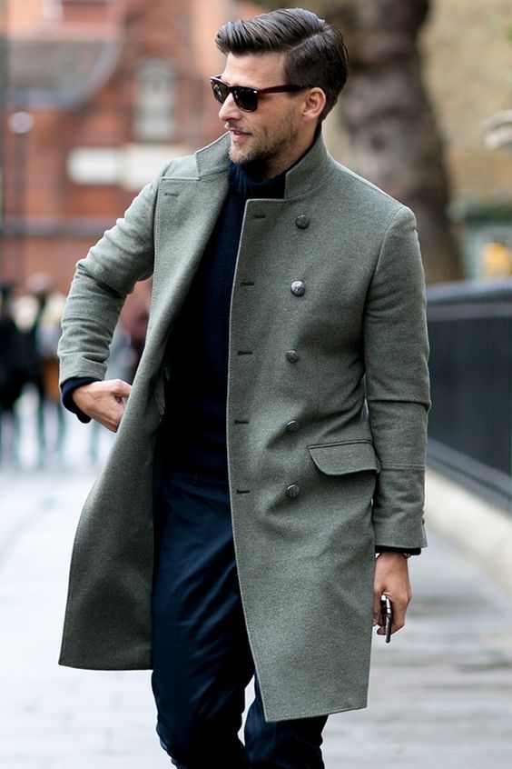 Moda Masculina Inverno 2017. Macho Moda - Blog de Moda Masculina: Roupa de Homem Outono/Inverno 2017 - TendÃªncias. Roupa de Homem 2017, Roupa de Homem Inverno 2017, Moda Masculina, Moda para Homens, Coat Verde Militar,