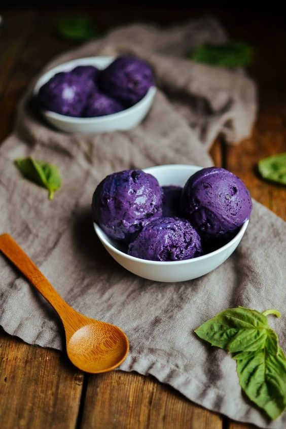 blueberry basil ice cream â€” the farmer's daughter