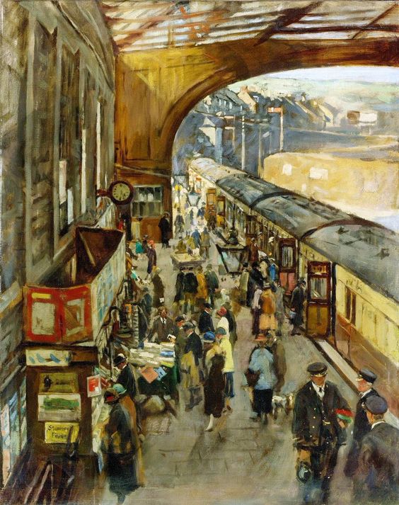 ‘Stanhope Forbes. (1857-1947) The Terminus Penzance Station’ He was dubbed the father of the Newlyn School in Cornwall.pic.twitter.com/fjveSw1EYJ