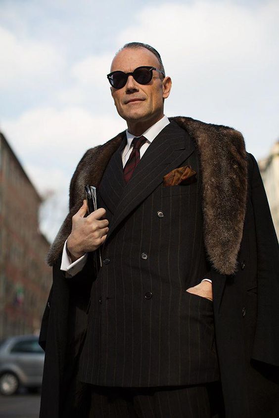 On the Street….Men in Fur Collars, Milan & Paris #fashioninthestreets