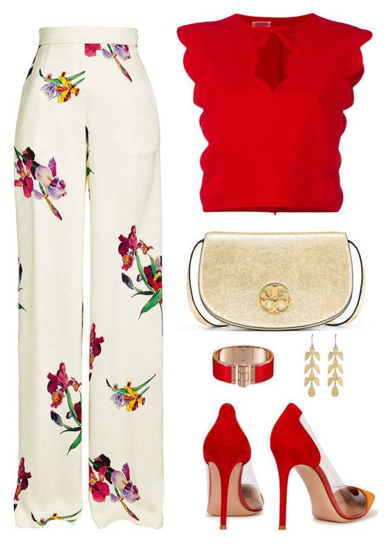 Easter [03] by myxvonwh on Polyvore featuring polyvore fashion style Giambattista Valli Etro Gianvito Rossi Tory Burch Irene Neuwirth clothing