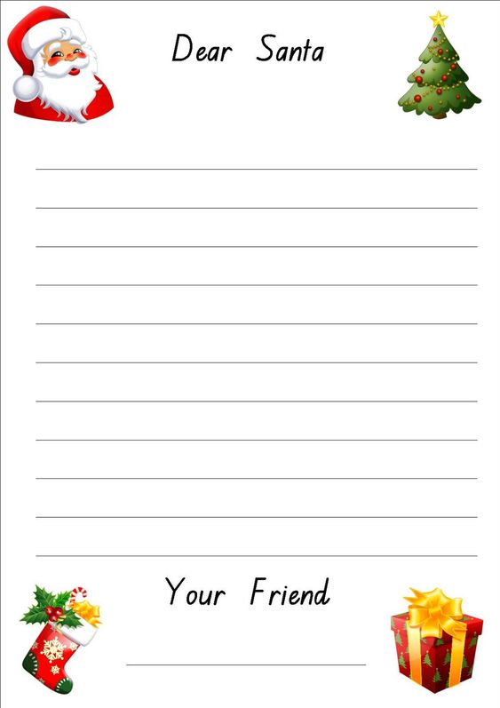 lined christmas paper for letters | Do your kids write letters to Santa every year?