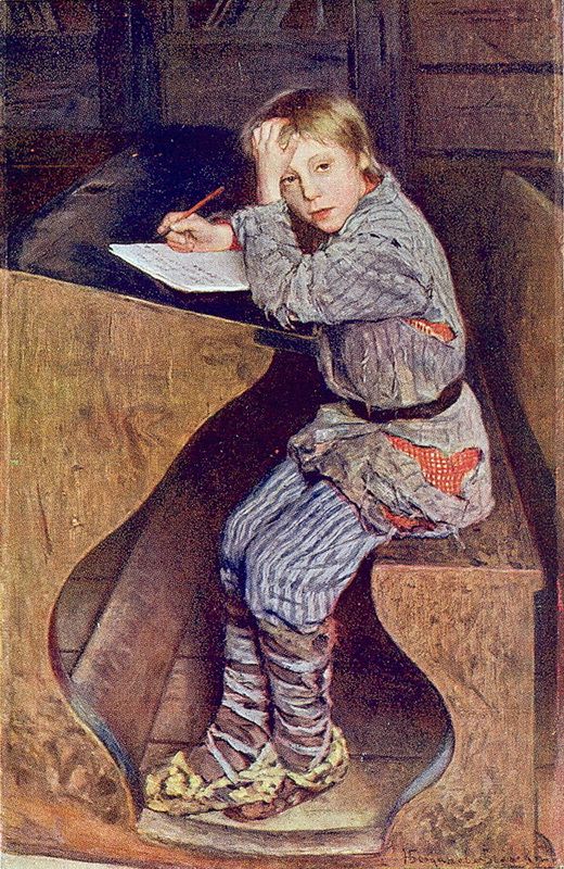 "Composition", 1903. Nikolay Bogdanov-Belsky (1868-1945), Russian realist painter. Oil on canvas.