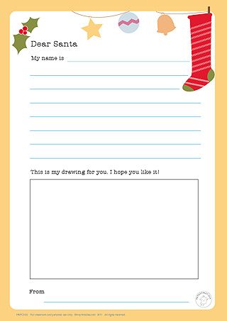 Dear Santa Letter. Cute printable! I love encouraging children to write letters anyday and writing to Santa is one of the highlights of the year in letter writing!