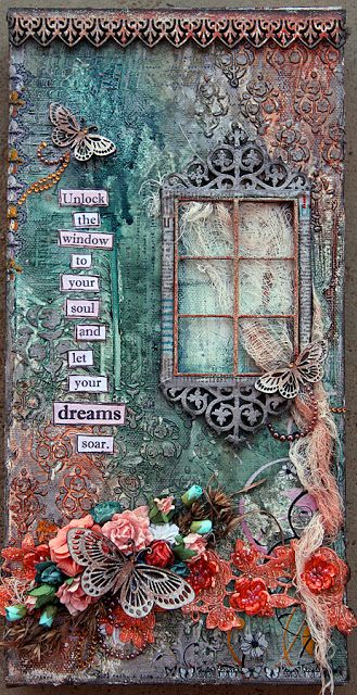 Michelle Grant desiGns: Let Your Dreams Soar ~Canvas~ Dysty Attic ~ Scrappin Outback