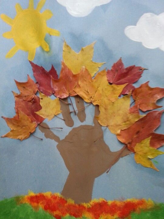 Fun fall arts and crafts project we did using leaves from our yard and the kids