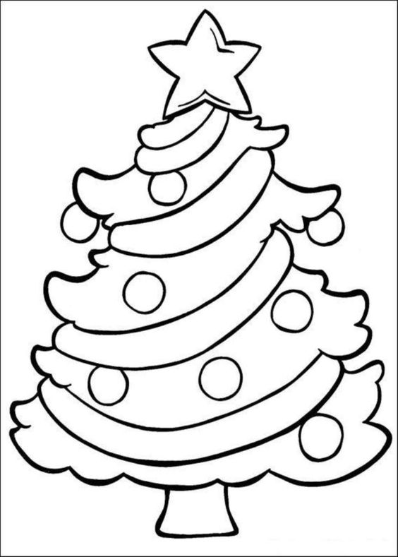 Printable Christmas Tree Coloring Pages Coloring Me