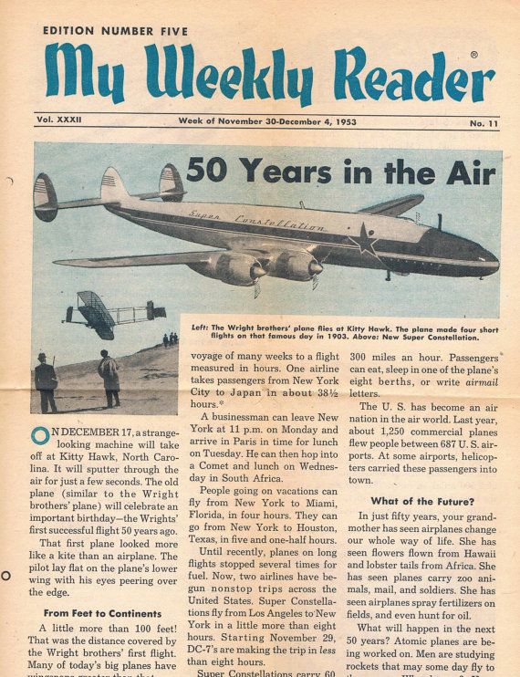 Image result for the weekly reader 1950s