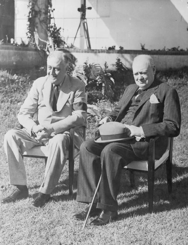Image result for president roosevelt met with england's prime minister churchill in 1943