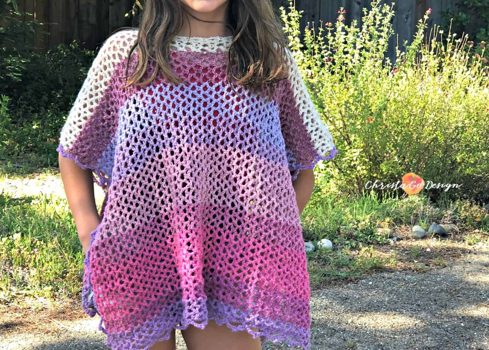 Merletto Crochet Lace Poncho Free Pattern
