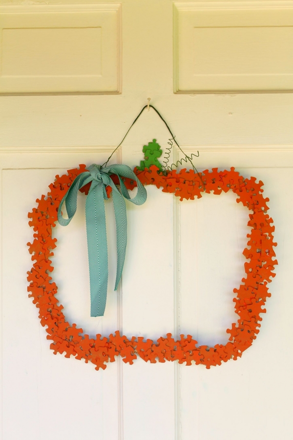 Pumpkin Puzzle Wreath